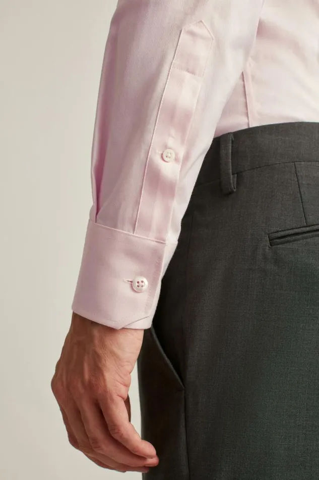 Men Jetsetter Stretch Dress Shirt Pink Herringbone Bonobos Business Casual Shirts