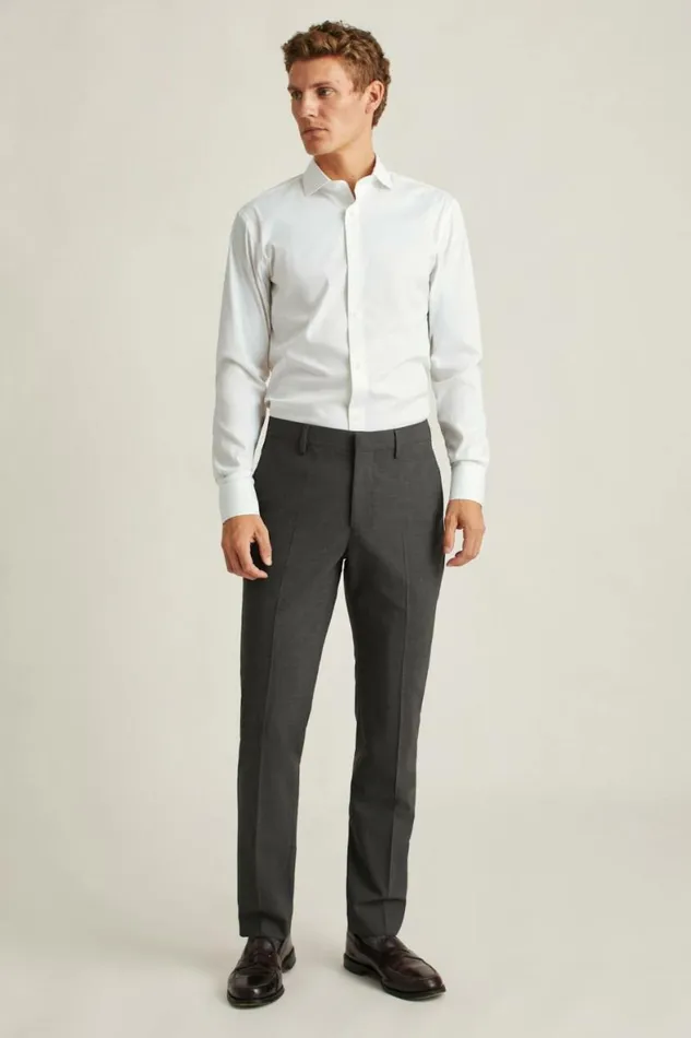 Men Jetsetter Stretch Dress Shirt Solid White Bonobos Business Casual Shirts