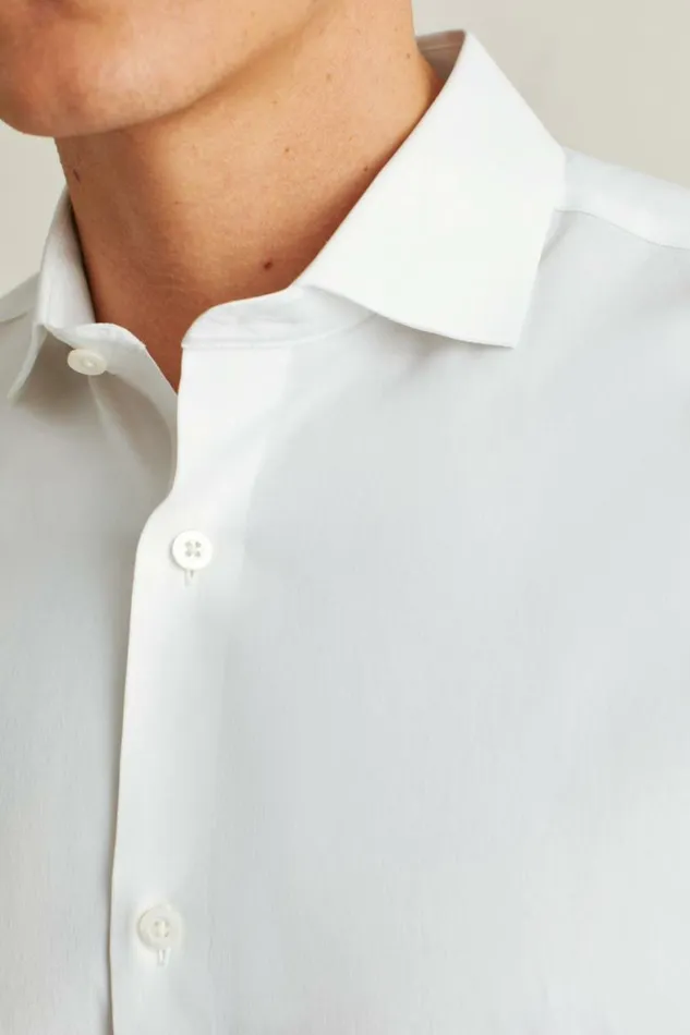 Men Jetsetter Stretch Dress Shirt Solid White Bonobos Business Casual Shirts