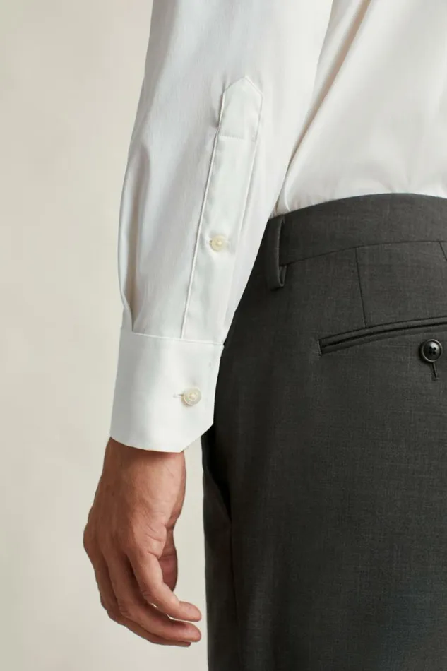 Men Jetsetter Stretch Dress Shirt Solid White Bonobos Business Casual Shirts