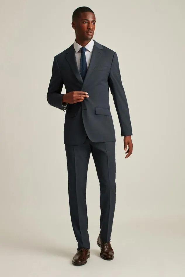 Men Jetsetter Super 120s Italian Wool Blazer Mid Blue Bonobos Blazers and Sport Coats
