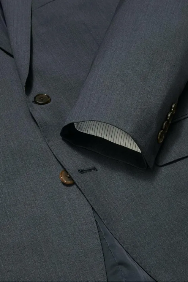 Men Jetsetter Super 120s Italian Wool Blazer Mid Blue Bonobos Blazers and Sport Coats
