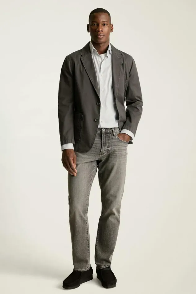 Men Jetsetter Washed Cotton Blazer Washed Black Bonobos Jackets and Coats