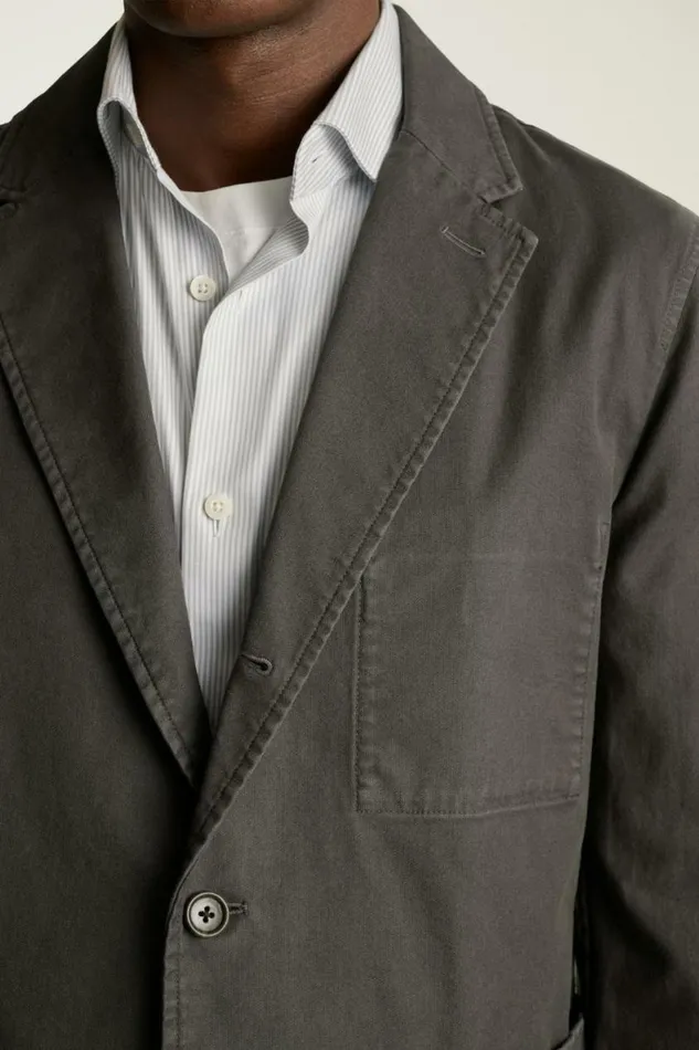 Men Jetsetter Washed Cotton Blazer Washed Black Bonobos Jackets and Coats