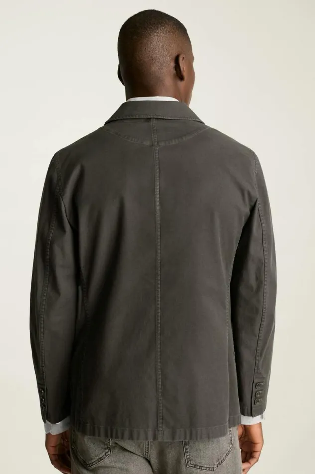 Men Jetsetter Washed Cotton Blazer Washed Black Bonobos Jackets and Coats