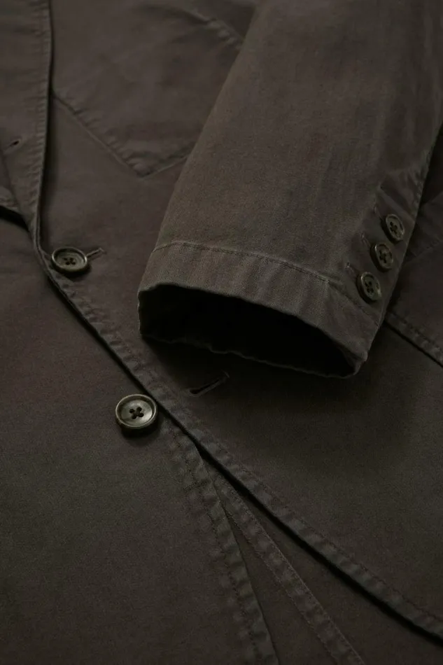 Men Jetsetter Washed Cotton Blazer Washed Black Bonobos Jackets and Coats