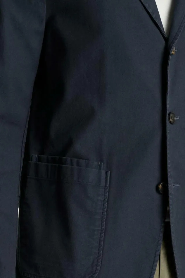 Men Jetsetter Washed Cotton Blazer Washed Navy Bonobos Jackets and Coats