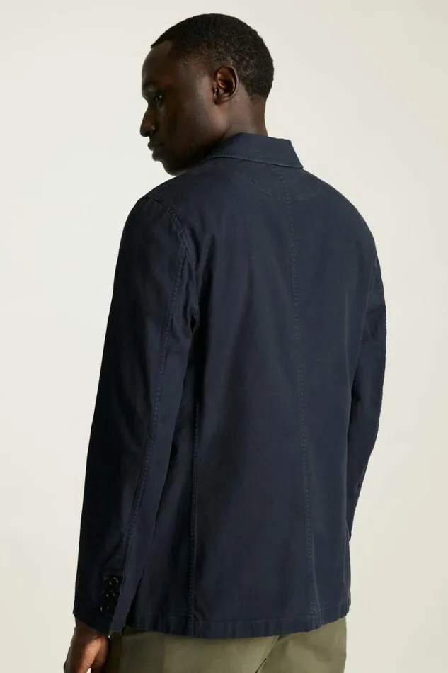 Men Jetsetter Washed Cotton Blazer Washed Navy Bonobos Jackets and Coats