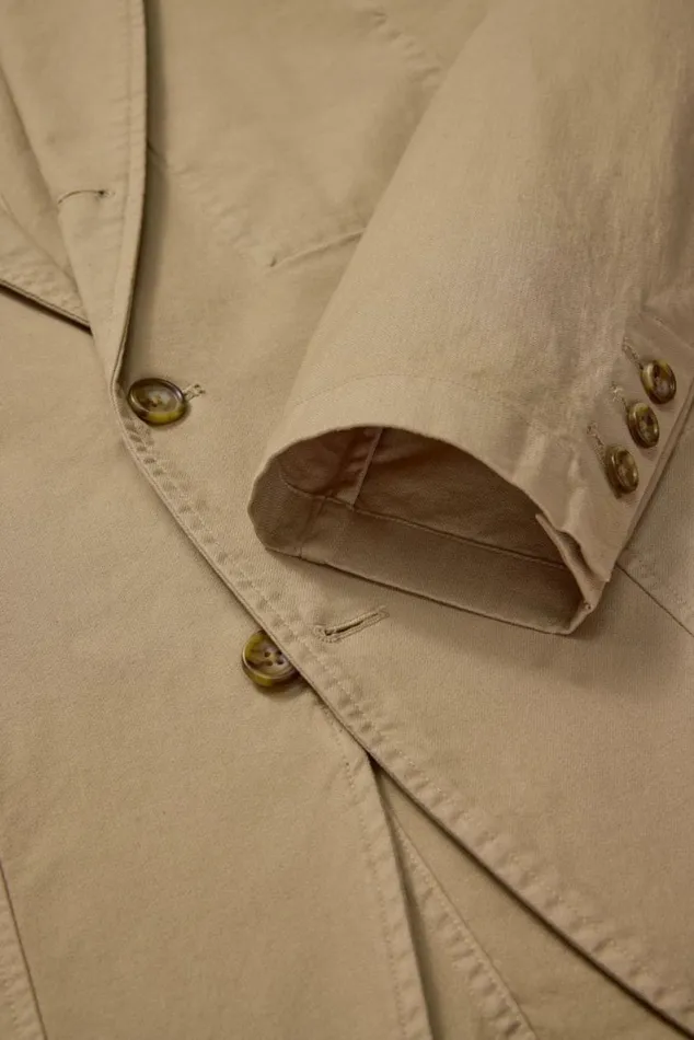Men Jetsetter Washed Cotton Blazer Weathered Teak Bonobos Jackets and Coats