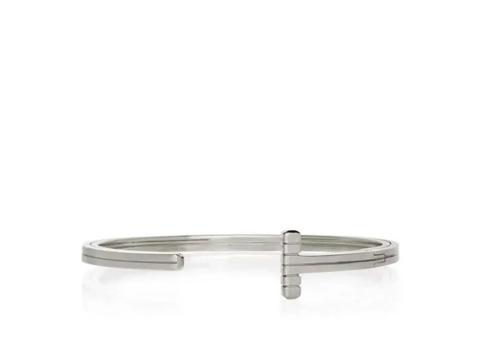 Men Jewelry Tom Ford Striped T Bracelet White Gold