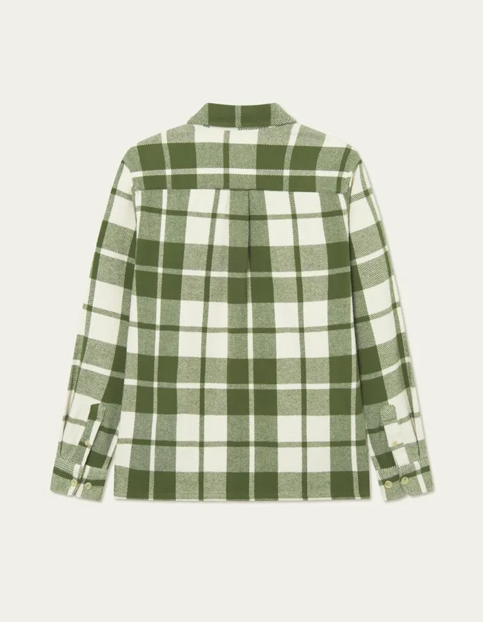 Men Joseph Check Overshirt 8211 Chive GreenIvory Les Deux ShirtsOvershirts