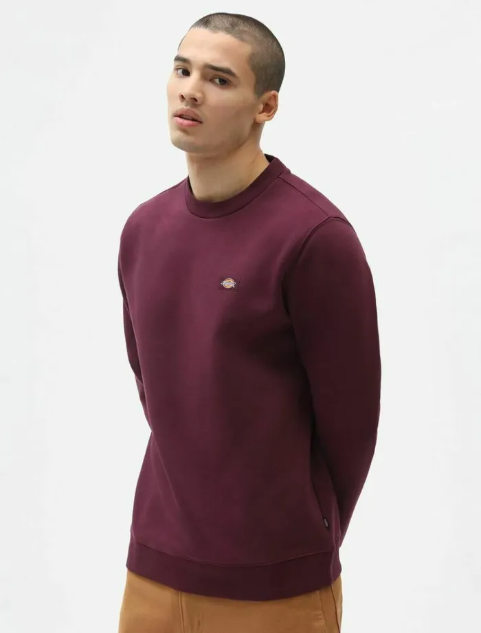 Men Jumpers and Sweatshirts Dickies Oakport Sweatshirt Maroon
