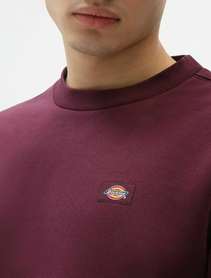 Men Jumpers and Sweatshirts Dickies Oakport Sweatshirt Maroon