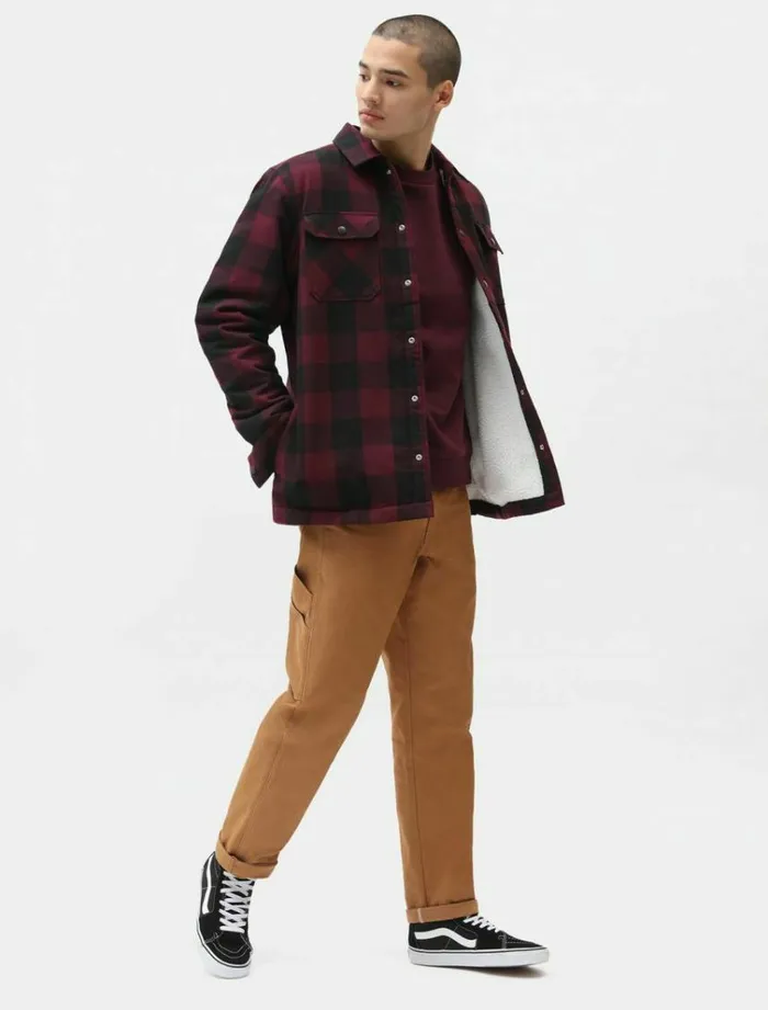 Men Jumpers and Sweatshirts Dickies Oakport Sweatshirt Maroon
