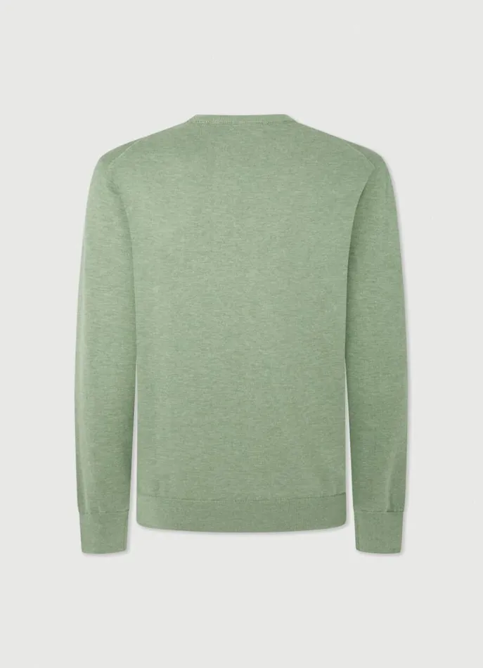 Men Knitwear Hackett London Cotton And Silk Crew Neck Jumper Sea Green