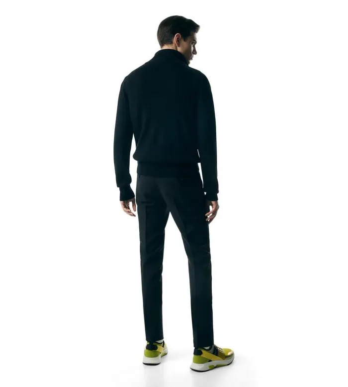 Men Knitwear Tom Ford Merino Silk Half Zip Funnel Black Men Knitwear Tom Ford Merino Silk Half Zip Funnel Black