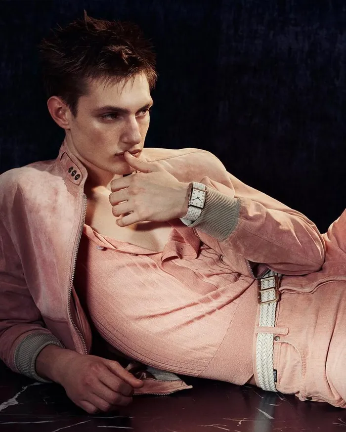 Men Knitwear Tom Ford Silk Blend Henley Pink Men Knitwear Tom Ford Silk Blend Henley Pink