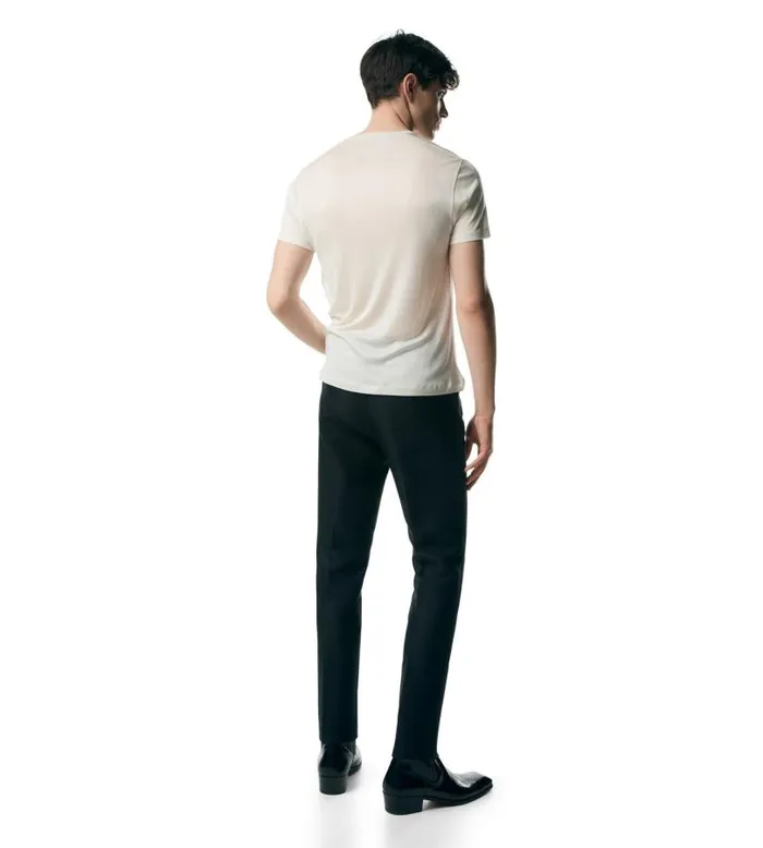 Men Knitwear Tom Ford Silk Sheer V Neck Ecru