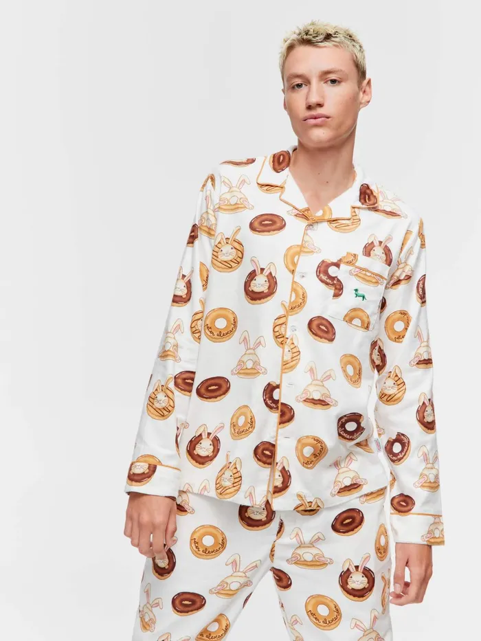 Men Krispy Kreme Bunnies Bamboo Flannelette Long Sleeve Pj Set Multi Peter Alexander Sets Men Krispy Kreme Bunnies Bamboo Flannelette Long Sleeve Pj Set Multi Peter Alexander Sets