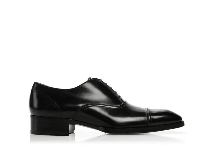 Men Laceups Tom Ford Gianni Lace Up Cap Toe Black