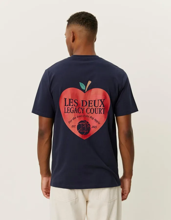 Men Legacy Court TShirt 8211 Dark Navy Les Deux Tshirts