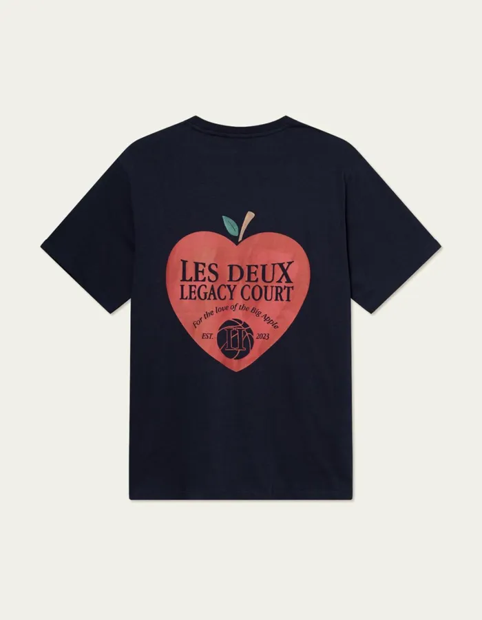 Men Legacy Court TShirt 8211 Dark Navy Les Deux Tshirts