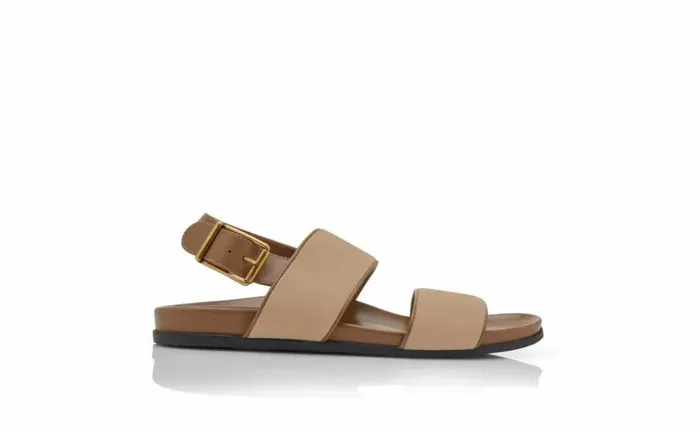 Men Light Brown Suede Sandals Manolo Blahnik Sandals