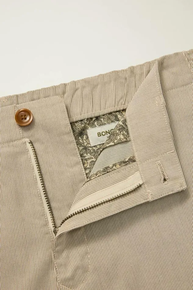 Men Lightweight Chino Short Espresso Brown Stripe Bonobos Seasonal Pants