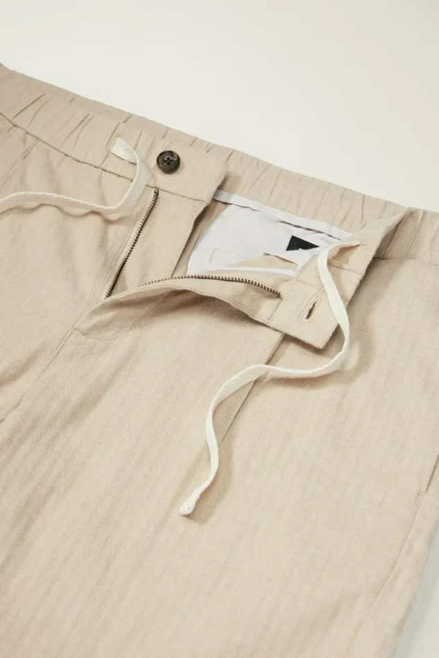 Men Linen Blend Boardwalk Short Taupe Stripe Bonobos Casual Shorts