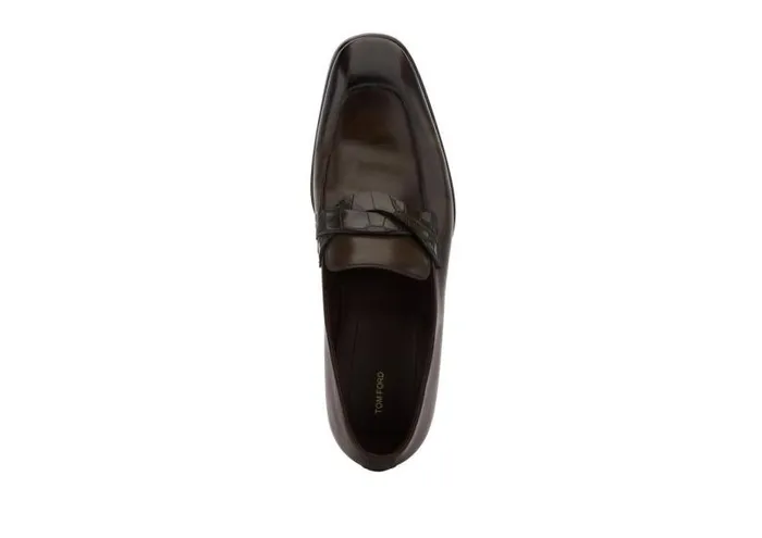 Men Loafers Tom Ford Elkan Twisted Band Loafers Military
