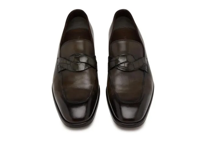 Men Loafers Tom Ford Elkan Twisted Band Loafers Military Men Loafers Tom Ford Elkan Twisted Band Loafers Military