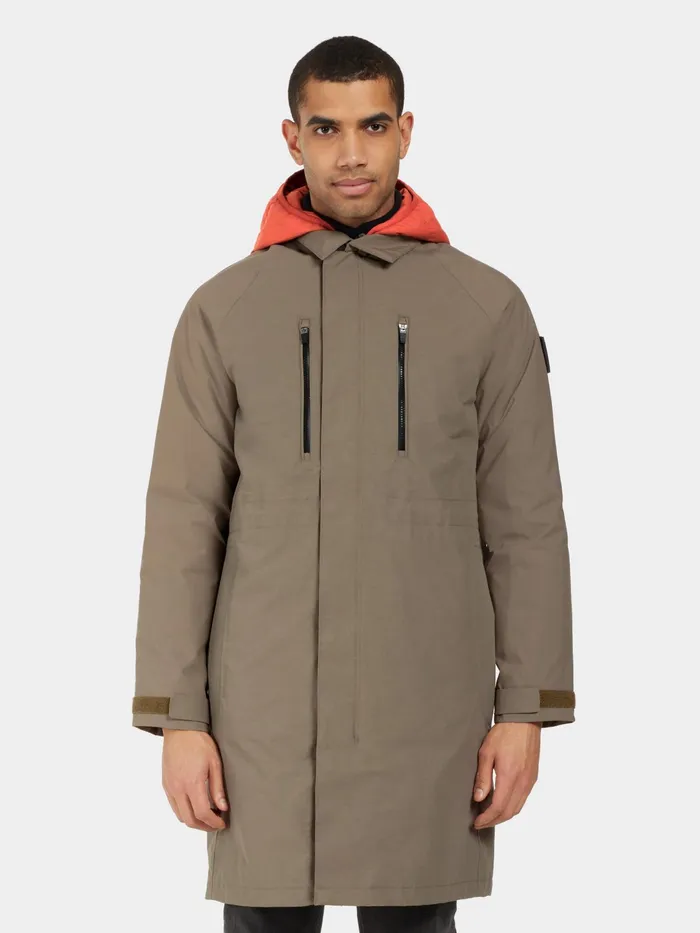 Men Malik Parka Walnut Didriksons Autumn Jackets