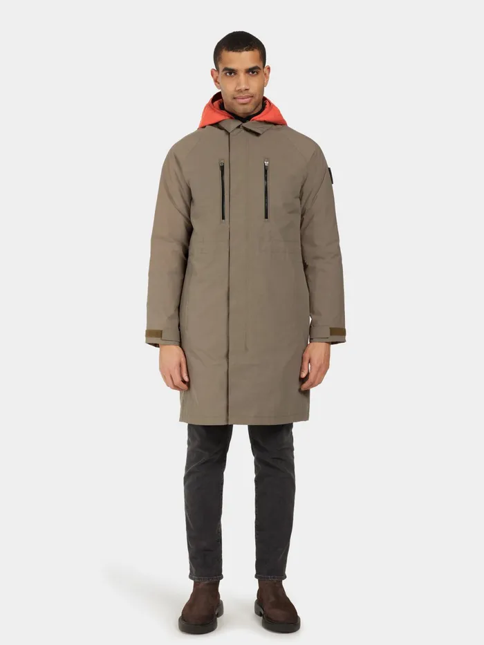 Men Malik Parka Walnut Didriksons Autumn Jackets