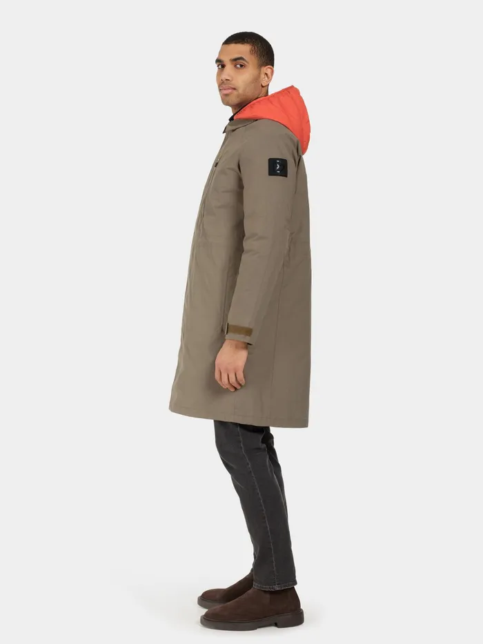 Men Malik Parka Walnut Didriksons Autumn Jackets