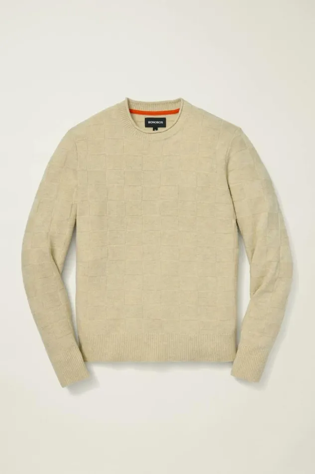 Men Merino Roll Neck Sweater Natural Bonobos Crew and VNeck Sweaters