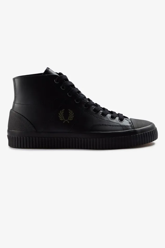 Men Mid Hughes Black Fred Perry Shoes