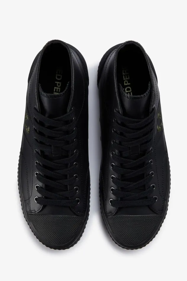 Men Mid Hughes Black Fred Perry Shoes