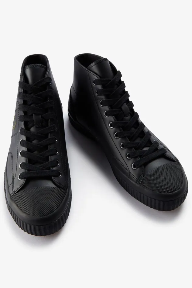 Men Mid Hughes Black Fred Perry Shoes