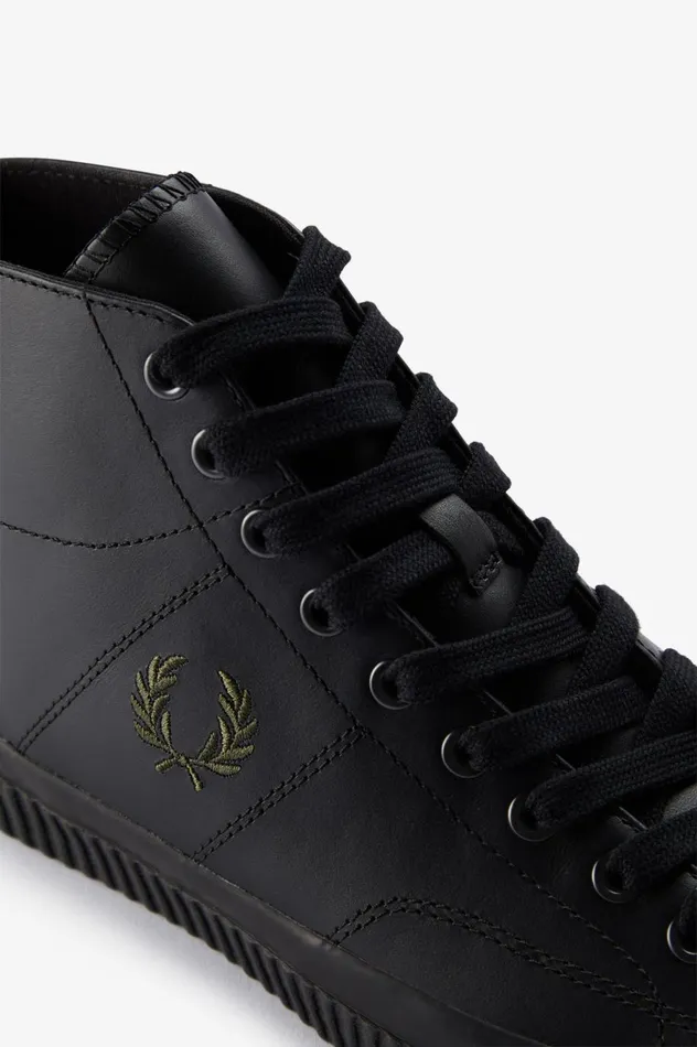 Men Mid Hughes Black Fred Perry Shoes