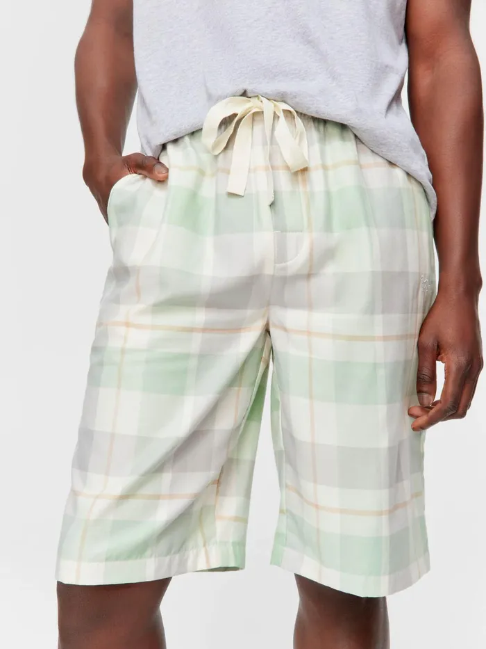 Men Mint Check Sleep Short Multi Peter Alexander Shorts