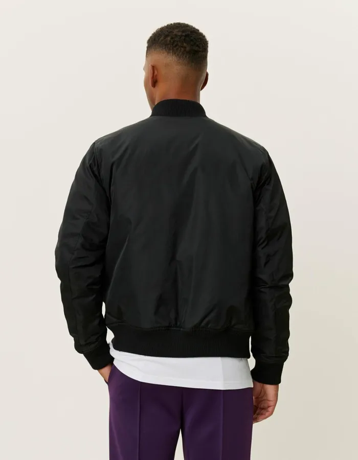 Men Neo Varsity Bomber Jacket 8211 BlackBlack Les Deux JacketsCoats