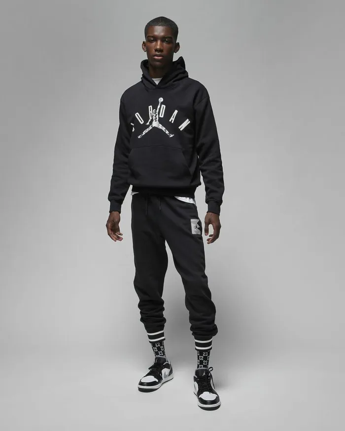 Men Nike Hoodies And Sweatshirts Jordan Flight MVP Black