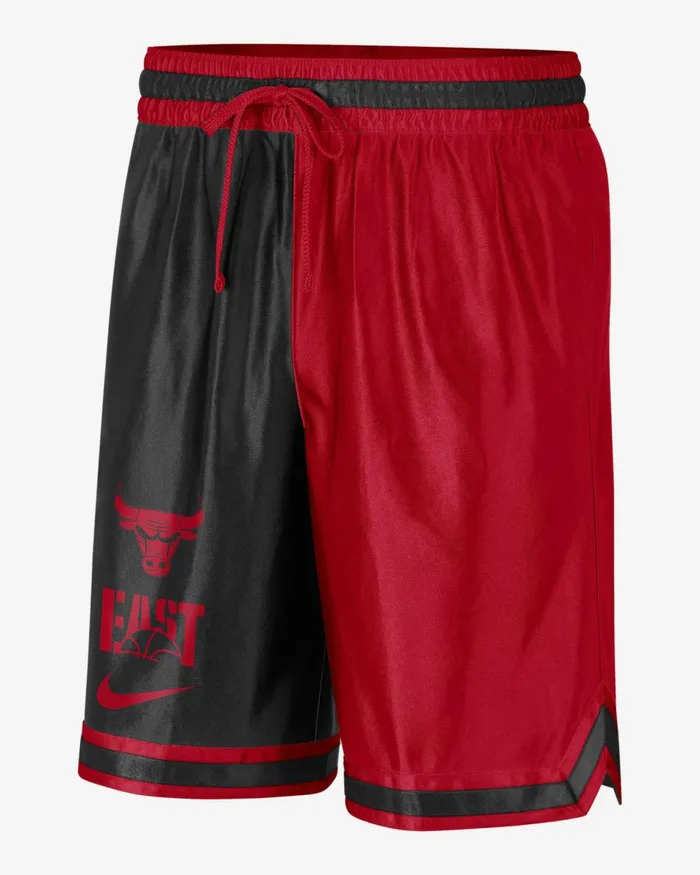 Men Nike Shorts Chicago Bulls Courtside University Redblackblack