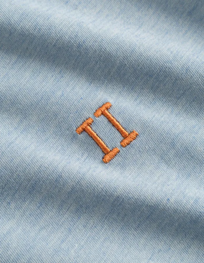 Men Norregaard TShirt 8211 Seasonal 8211 Bel Air Blue MelangeOrange Les Deux Tshirts