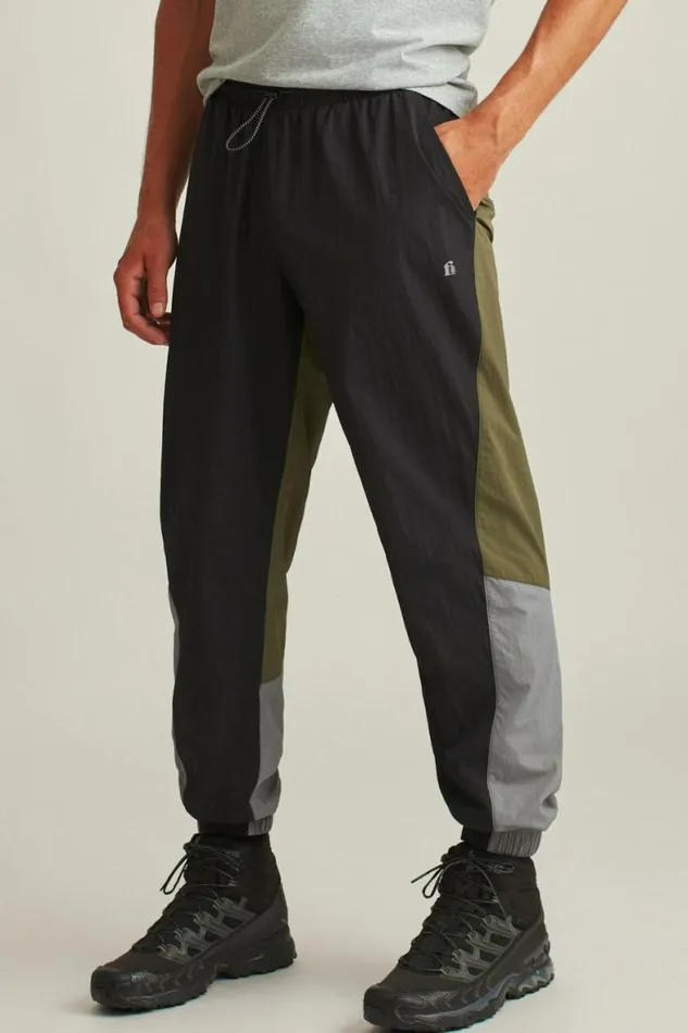Men Nylon Windbreaker Pant Black Bonobos Joggers and Athleisure