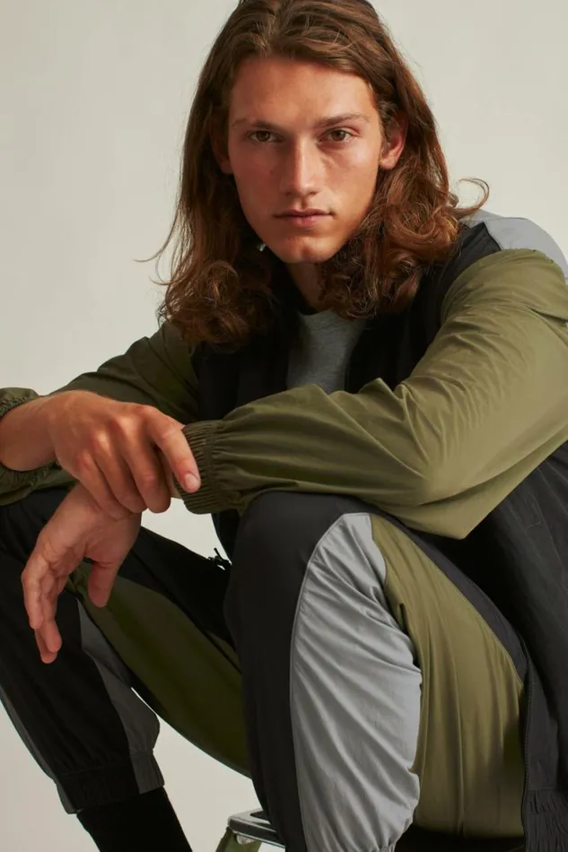 Men Nylon Windbreaker Pant Black Bonobos Joggers and Athleisure