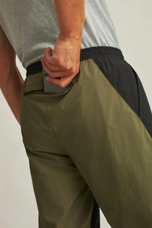Men Nylon Windbreaker Pant Black Bonobos Joggers and Athleisure