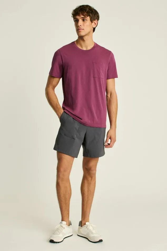 Men Organic Cotton Pocket Tee Burgundy Bonobos Short Sleeve Tees