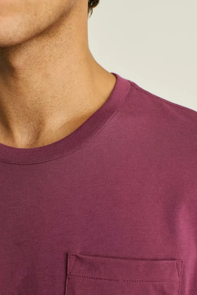 Men Organic Cotton Pocket Tee Burgundy Bonobos Short Sleeve Tees