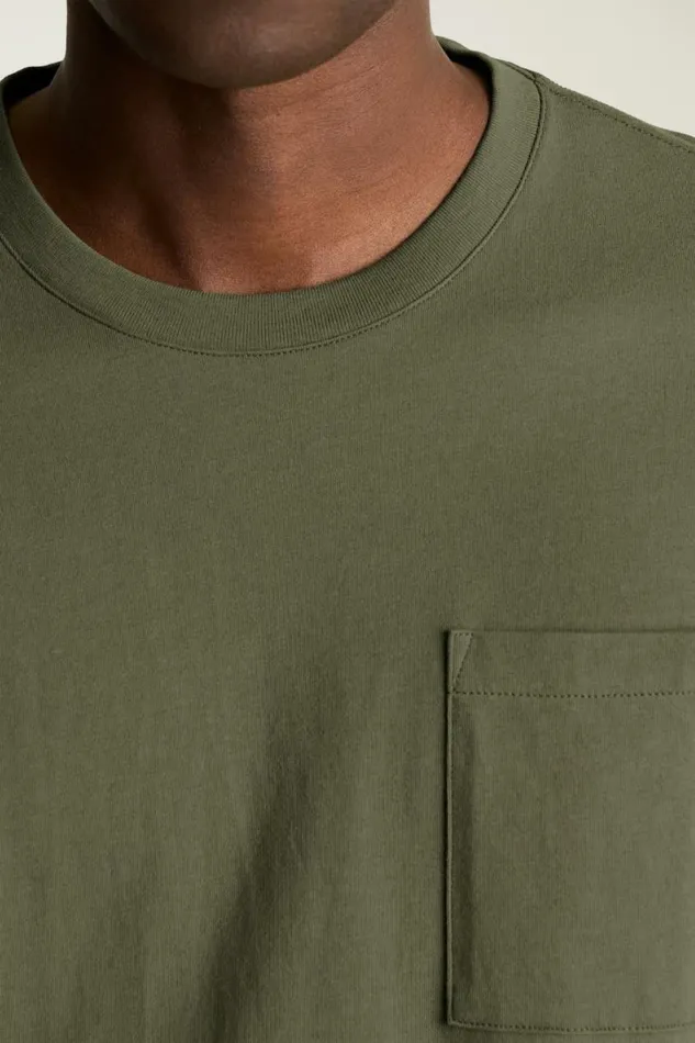 Men Organic Cotton Pocket Tee Dark Green Bonobos Short Sleeve Tees